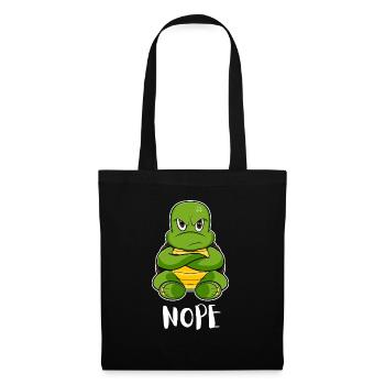 Nope Funny Lazy Turtle - Tote Bag - black - Front