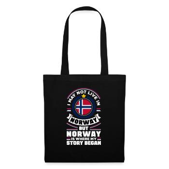 Norvège Norvège Norvège Drapeau Norvège Ressortissant - Sac en tissu - noir - Devant
