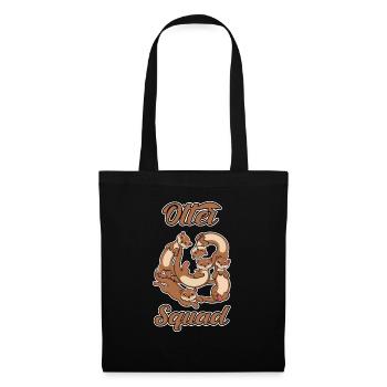 Otter Squad : de jolies loutres de mer, dicton - Sac en tissu - noir - Devant