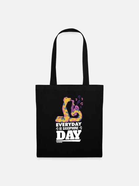 Everyday Is Saxophone Day - Stoffbeutel - Schwarz