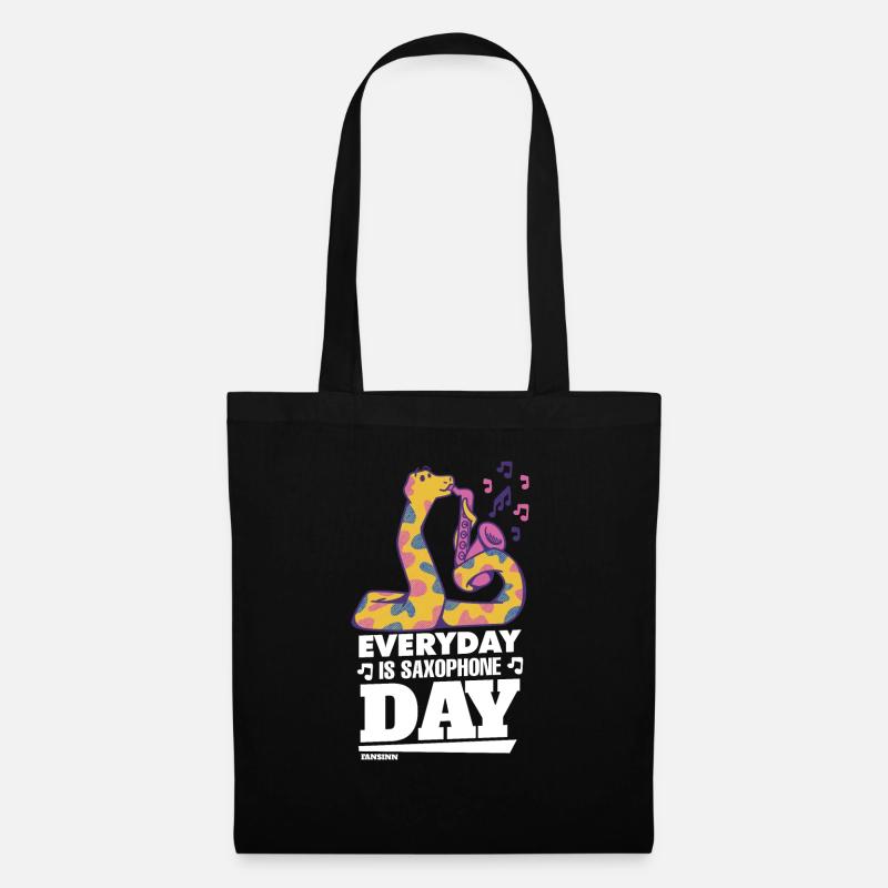 Everyday Is Saxophone Day - Stoffbeutel - Schwarz