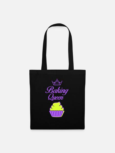 baking queen - Tote Bag - black