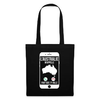 L'Australie m'appelle - Faut que j'y aille - Sac en tissu - noir - Devant