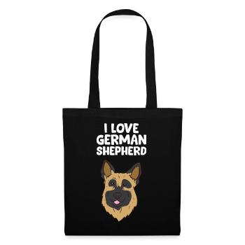 German Shepherd - I love German Shepherd - Tote Bag - black - Front
