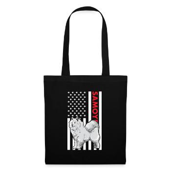 Drapeau Samoyède américain - Sac en tissu - noir - Devant