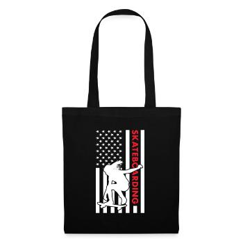 Sport Us Flag Skateboarding - Stoffbeutel - Schwarz - Vorne