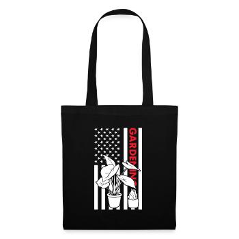 Jardinier Us Drapeau Jardinage - Sac en tissu - noir - Devant
