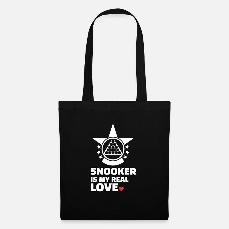 Ich Liebe Snooker - Stoffbeutel - Schwarz