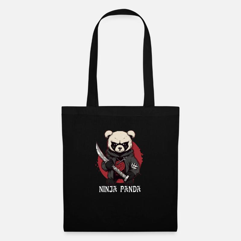 Ninja Panda - Stoffbeutel - Schwarz