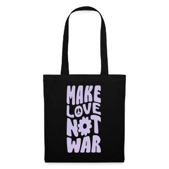 Faites l’amour, pas la guerre - Sac en tissu - noir - Devant