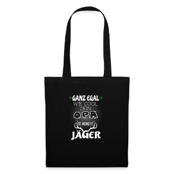 Kinder T-Shirt - Mein cooler Opa ist Jäger - Stoffbeutel - Schwarz - Vorne