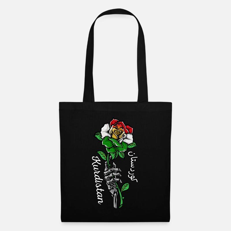 Drapeau du Kurdistan Bakur Bashur Rojava Rojhlt Newroz - Sac en tissu - noir
