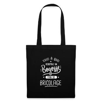 Bricolage Bogosse fan de bricolage - Sac en tissu - noir - Devant