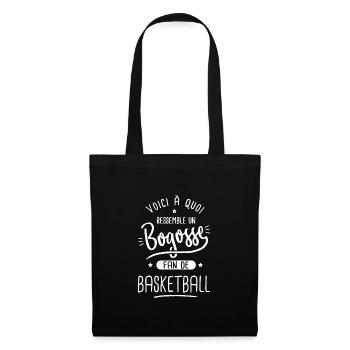 Basketball Bogosse fan de sport basket ball - Sac en tissu - noir - Devant