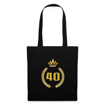 40th Birthday Years Gift Birthday Anniversary - Tote Bag - black - Front