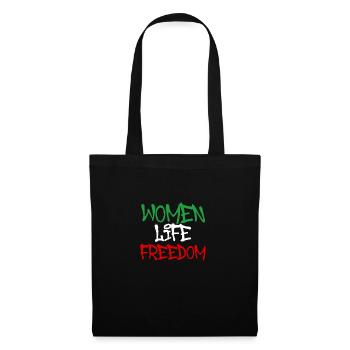 women life freedom,graffiti,schrift,iran - Stoffbeutel - Schwarz - Vorne
