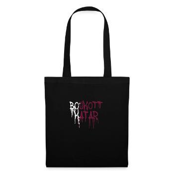 Boycott Qatar,Qatar,Drapeau, Coupe du Monde,Graffiti - Sac en tissu - noir - Devant