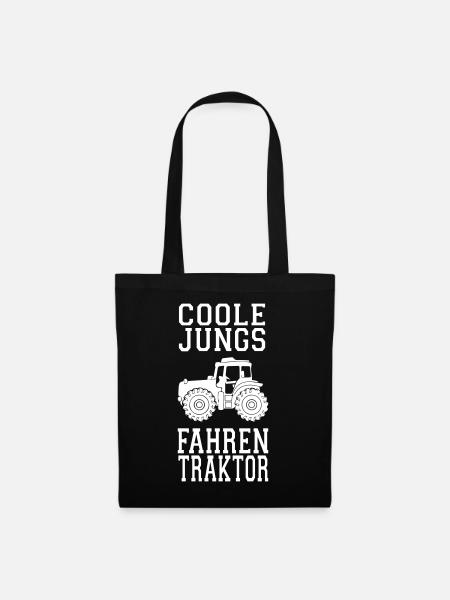 TRAKTOR SPRUCH COOLE JUNGS FAHREN TRAKTOR - Stoffbeutel - Schwarz