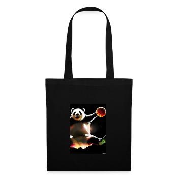 Basketball Dunk Panda - Stoffbeutel - Schwarz - Vorne