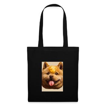 Kartoffel-Hund-Gesicht - Stoffbeutel - Schwarz - Vorne