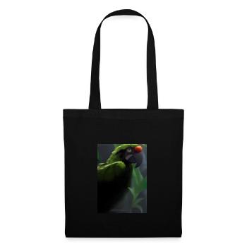 Grüner Dschungelvogel - Stoffbeutel - Schwarz - Vorne