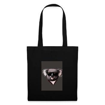 Koala mit Sonnenbrille - Stoffbeutel - Schwarz - Vorne