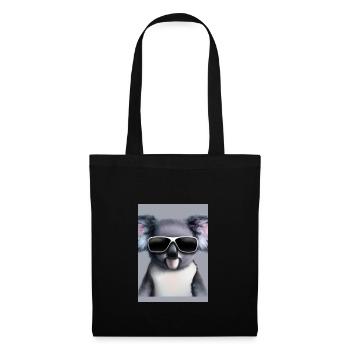 Koala mit Sonnenbrille - Stoffbeutel - Schwarz - Vorne