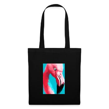 Flamingo-Kopf - Stoffbeutel - Schwarz - Vorne