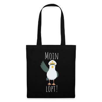 Moin Löpt - Stoffbeutel - Schwarz - Vorne