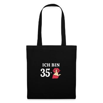 36 Jahre Geburtstag Sprüche Frauen Geschenk Idee - Stoffbeutel - Schwarz - Vorne