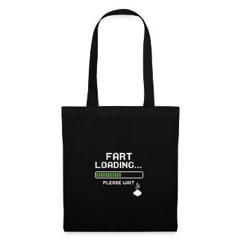 Fart Loading Bitte warten - Stoffbeutel - Schwarz - Vorne