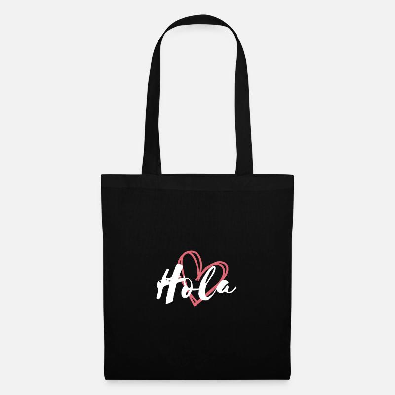 Hola hello spain vacation gift idea funny - Tote Bag - black