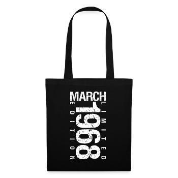 Mars 1968 Mars anniversaire Mars 1968 - Sac en tissu - noir - Devant