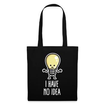 Artiste de bloc d’écrivain, je n’en ai aucune idée, ampoule - Sac en tissu - noir - Devant