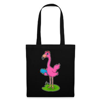 Flamingo Skater Skateboard - Stoffbeutel - Schwarz - Vorne