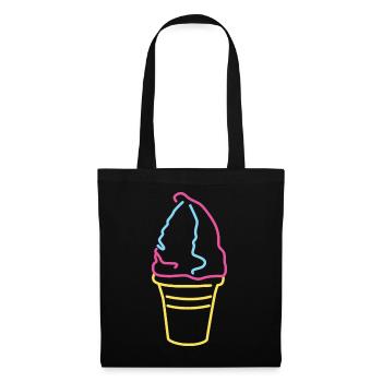 Colorful soft ice cream - Tote Bag - black - Front