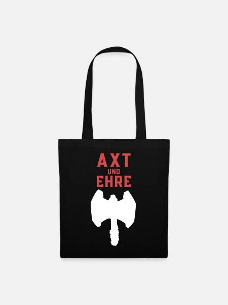 Axt und Ehre - Stoffbeutel - Schwarz