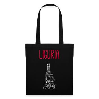 Ligurian wine and flower illustration - Tote Bag - black - Front