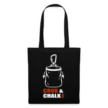 Crux & Chalk – Klettern - Stoffbeutel - Schwarz - Vorne