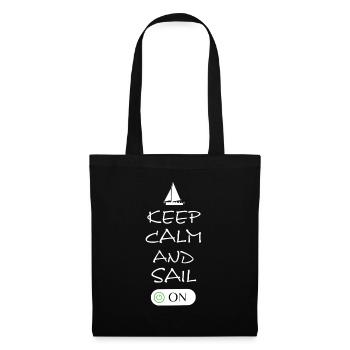 sailing keep calm - Stoffbeutel - Schwarz - Vorne
