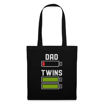 Papa de jumeaux - Sac en tissu - noir - Devant