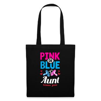 La tante rose ou bleue vous aime Le genre révèle la fête - Sac en tissu - noir - Devant