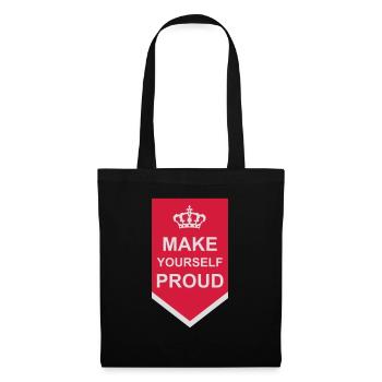 make yourself proud Zitat - Stoffbeutel - Schwarz - Vorne