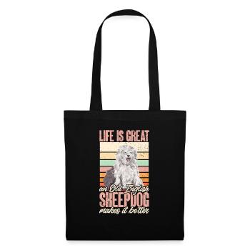 Old English Sheepdog Sheepie Bobtail - Tote Bag - black - Front