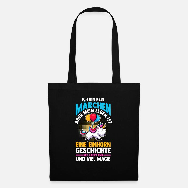 Einhorn - Stoffbeutel - Schwarz