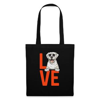 Labrador Retriever blanc Labrador Labrador blanc - Sac en tissu - noir - Devant