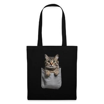 Korat-Katze in der Tasche Geschenk - Stoffbeutel - Schwarz - Vorne