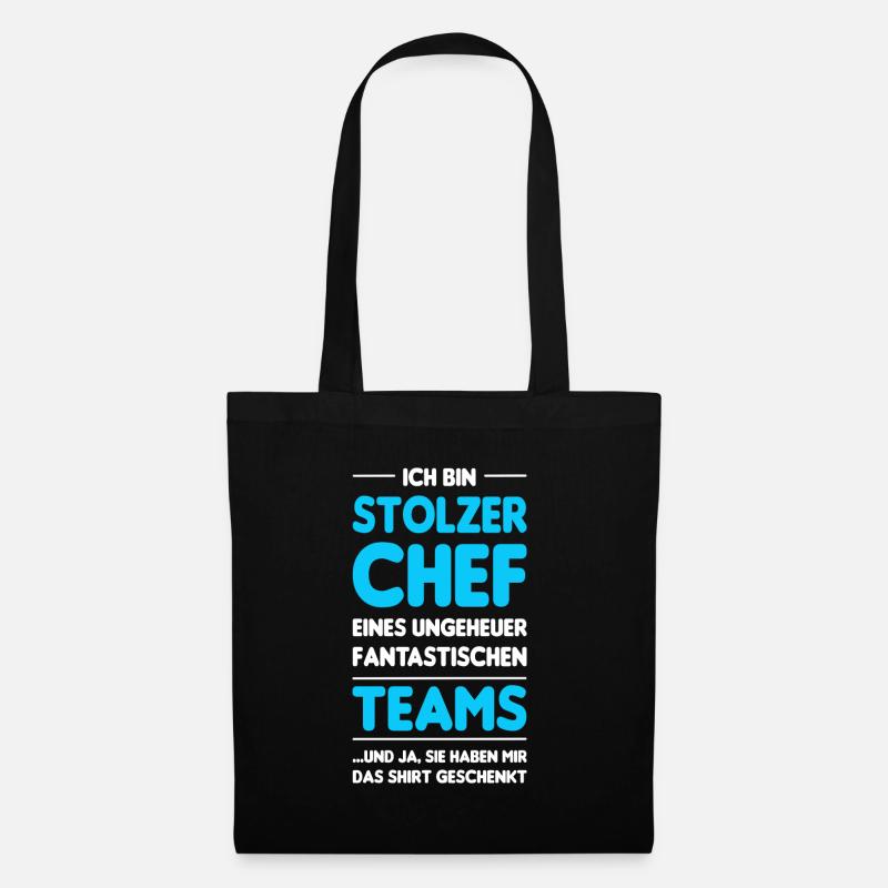 Stolzer Chef Geschenk - Stoffbeutel - Schwarz