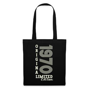 Original vintage 1970 cadeau de 52ème anniversaire - Sac en tissu - noir - Devant