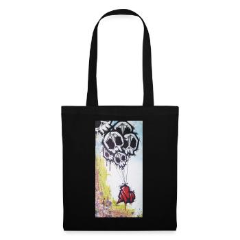Skull Balloons / KOLONE - Stoffbeutel - Schwarz - Vorne
